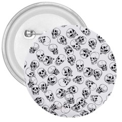 A Lot Of Skulls White 3  Buttons