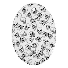 A Lot Of Skulls White Ornament (oval)