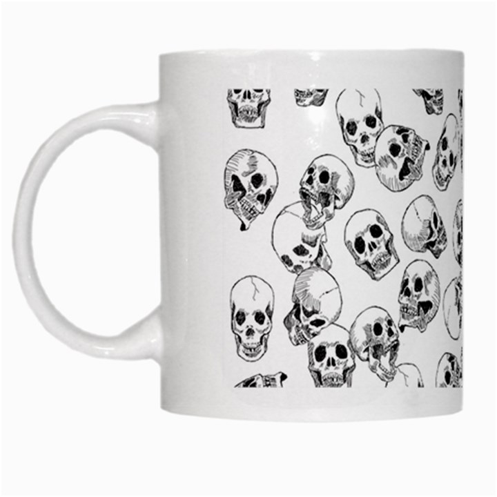 A Lot Of Skulls White White Mugs