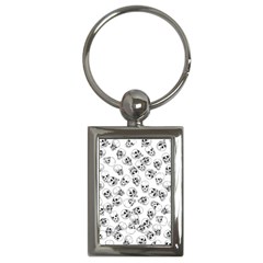 A Lot Of Skulls White Key Chains (rectangle) 