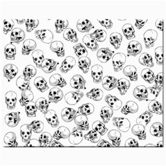 A Lot Of Skulls White Mini Button Earrings