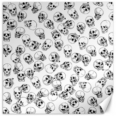 A Lot Of Skulls White Canvas 12  X 12  