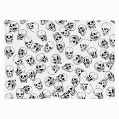 A Lot Of Skulls White Large Glasses Cloth