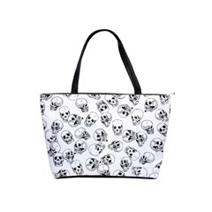 A Lot Of Skulls White Shoulder Handbags