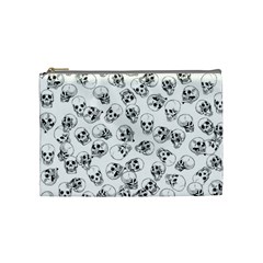 A Lot Of Skulls White Cosmetic Bag (medium) 