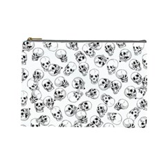 A Lot Of Skulls White Cosmetic Bag (large) 