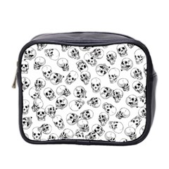 A Lot Of Skulls White Mini Toiletries Bag 2-side