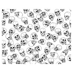 A Lot Of Skulls White Double Sided Flano Blanket (medium)  by jumpercat