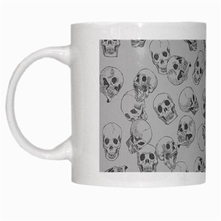 A Lot Of Skulls Grey White Mugs