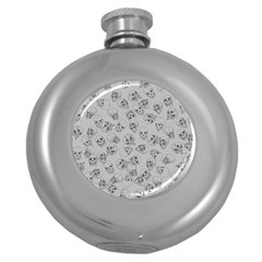 A Lot Of Skulls Grey Round Hip Flask (5 Oz) by jumpercat