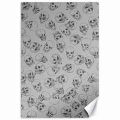 A Lot Of Skulls Grey Canvas 24  X 36  by jumpercat