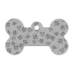 A Lot Of Skulls Grey Dog Tag Bone (two Sides) by jumpercat