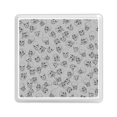 A Lot Of Skulls Grey Memory Card Reader (square) 