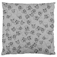 A Lot Of Skulls Grey Large Cushion Case (one Side) by jumpercat