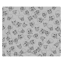 A Lot Of Skulls Grey Double Sided Flano Blanket (small)  by jumpercat