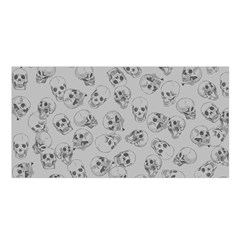 A Lot Of Skulls Grey Satin Shawl