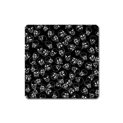 A Lot Of Skulls Black Square Magnet by jumpercat