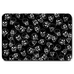 A Lot Of Skulls Black Large Doormat  by jumpercat