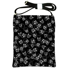 A Lot Of Skulls Black Shoulder Sling Bags by jumpercat