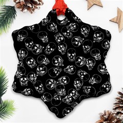 A Lot Of Skulls Black Ornament (snowflake)