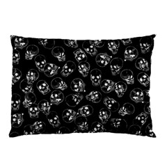 A Lot Of Skulls Black Pillow Case (two Sides) by jumpercat