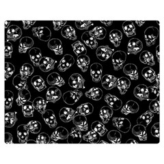 A Lot Of Skulls Black Double Sided Flano Blanket (medium) 