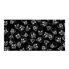 A Lot Of Skulls Black Satin Wrap