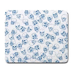 A Lot Of Skulls Blue Large Mousepads