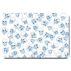 A Lot Of Skulls Blue Large Doormat 