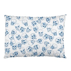 A Lot Of Skulls Blue Pillow Case (two Sides) by jumpercat