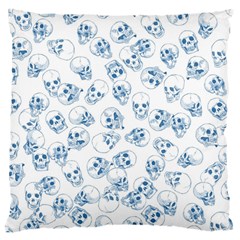 A Lot Of Skulls Blue Large Cushion Case (one Side) by jumpercat