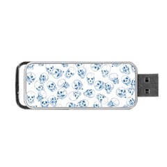 A Lot Of Skulls Blue Portable USB Flash (Two Sides)