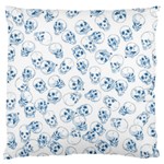 A Lot Of Skulls Blue Standard Flano Cushion Case (One Side) Front