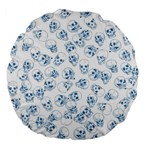 A Lot Of Skulls Blue Large 18  Premium Flano Round Cushions Back