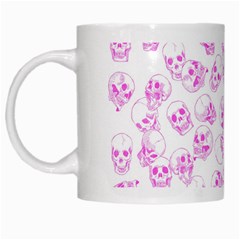 A Lot Of Skulls Pink White Mugs by jumpercat