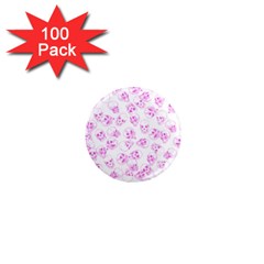 A Lot Of Skulls Pink 1  Mini Magnets (100 Pack)  by jumpercat