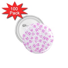 A Lot Of Skulls Pink 1 75  Buttons (100 Pack)  by jumpercat