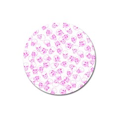 A Lot Of Skulls Pink Magnet 3  (round) by jumpercat