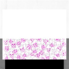 A Lot Of Skulls Pink Rectangular Jigsaw Puzzl by jumpercat