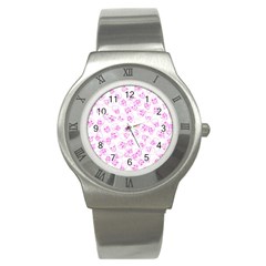 A Lot Of Skulls Pink Stainless Steel Watch by jumpercat