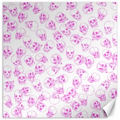 A Lot Of Skulls Pink Canvas 16  X 16   by jumpercat