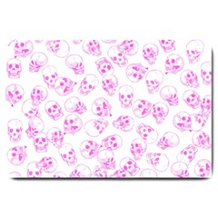 A Lot Of Skulls Pink Large Doormat  by jumpercat