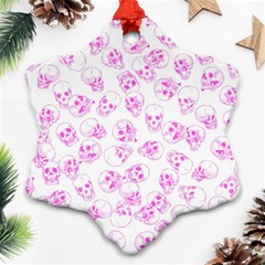 A Lot Of Skulls Pink Ornament (snowflake)