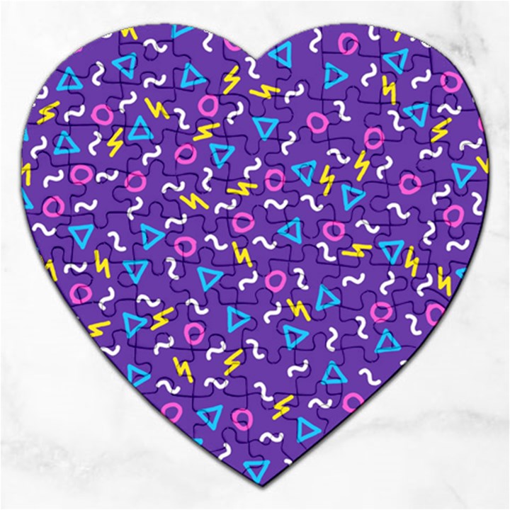 Retro Wave 1 Jigsaw Puzzle (Heart)