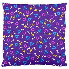 Retro Wave 1 Large Cushion Case (two Sides) by jumpercat