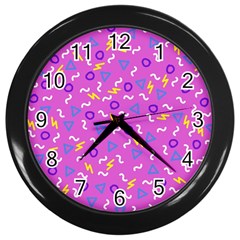 Retro Wave 2 Wall Clocks (black) by jumpercat