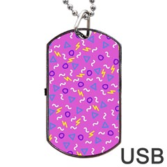 Retro Wave 2 Dog Tag Usb Flash (two Sides) by jumpercat