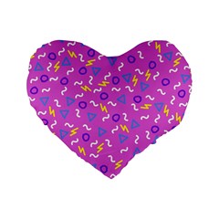 Retro Wave 2 Standard 16  Premium Heart Shape Cushions