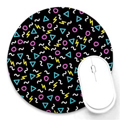 Retro Wave 3 Round Mousepads