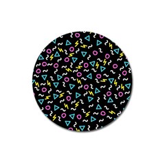 Retro Wave 3 Magnet 3  (round)